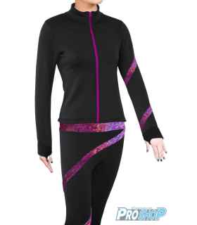 Veste NY2 J1020-HFF spiral Hologramme Foil Fuchsia, polaire AD L